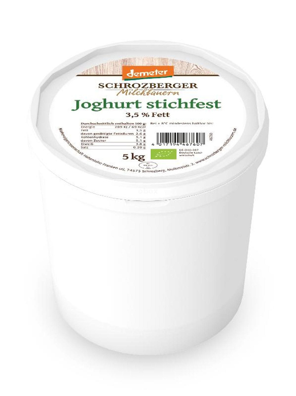 Produktfoto zu Joghurt 3,5% stichfest 5kg