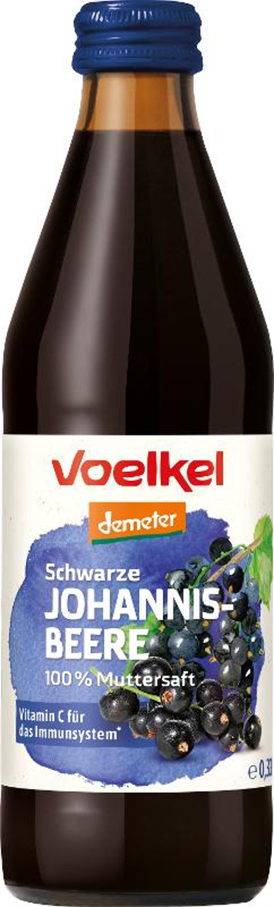 Produktfoto zu Heimische Schwarze Johannisbeere 100% Muttersaft 0,33L