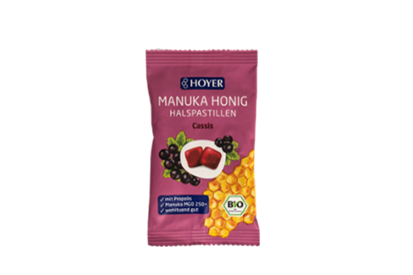 Produktfoto zu Manuka Honig Halspastillen Cassis 30g