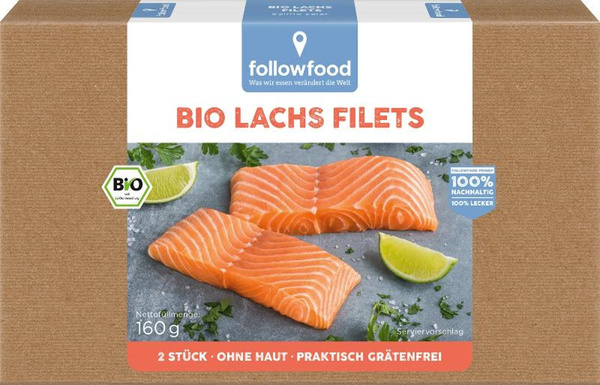 Produktfoto zu TK Lachs Filets ohne Haut 2 Stück 160g