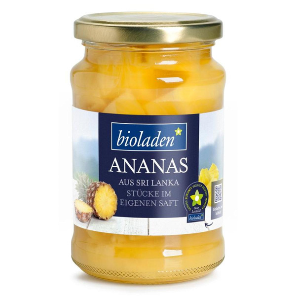 Produktfoto zu Ananasstücke im eigenen Saft 350g