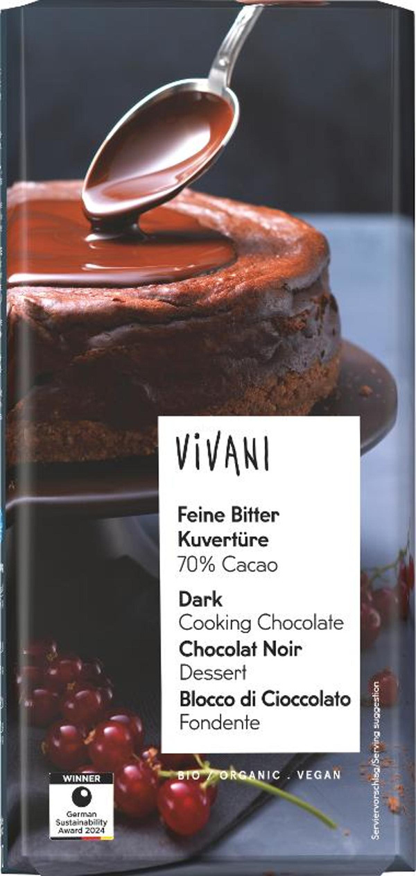 Produktfoto zu Feine Bitter Kuvertüre 70% Cacao 150g