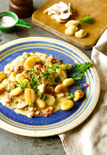 Rezeptbild für Gnocchi in Pilzrahmsauce One Pot