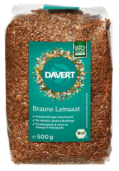 Produktfoto zu Braune Leinsaat ganz 500g