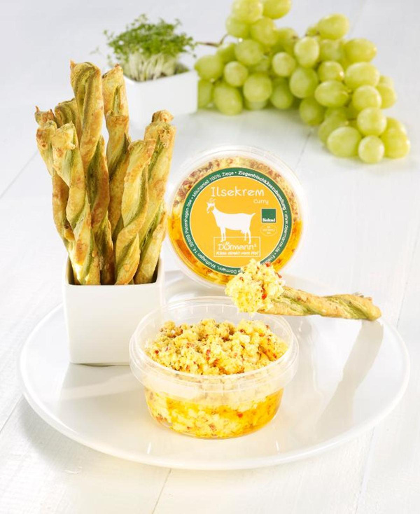 Produktfoto zu Ilsekrem Ziegenfrischkäse mit Curry 150g