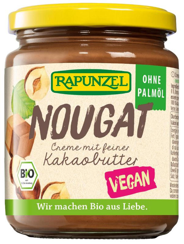 Produktfoto zu Nougat-Creme vegan Kakaobutter 250g