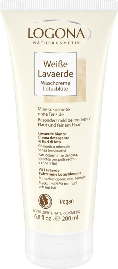 Produktfoto zu Weiße Lavaerde Waschcreme Lotusblüte 200ml
