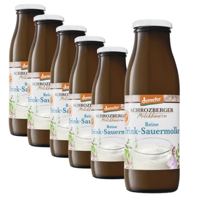 Produktfoto zu Trinkmolke in der Flasche 6x0,5L
