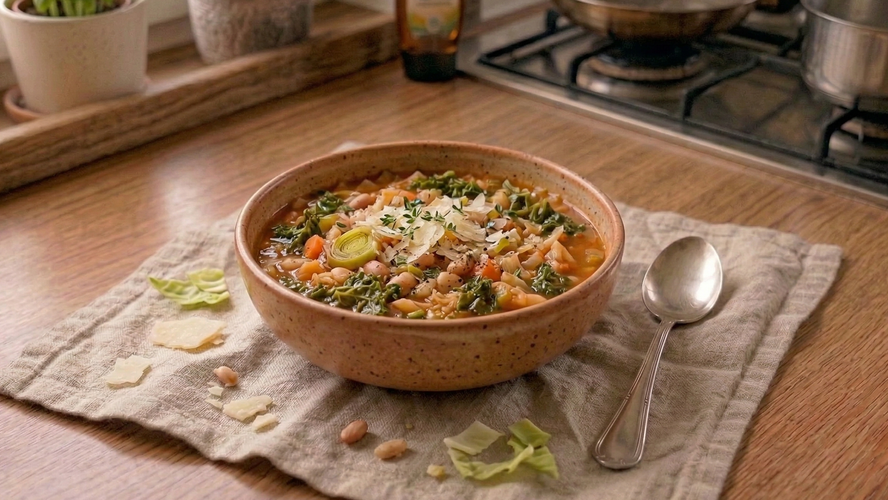 Rezeptbild für Italienische Kohlsuppe mit Bohnen (One Pot)