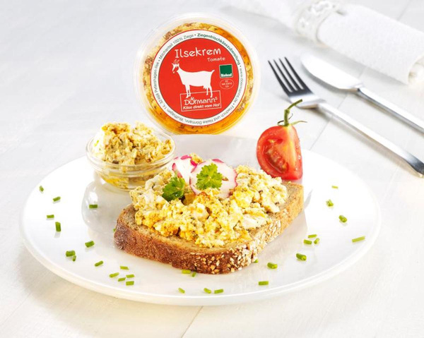Produktfoto zu Ilsekrem Ziegenfrischkäse mit Tomate
