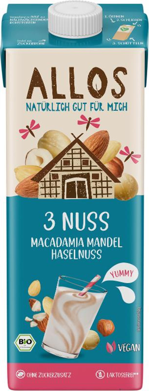 Produktfoto zu Drei Nuss Drink 1L