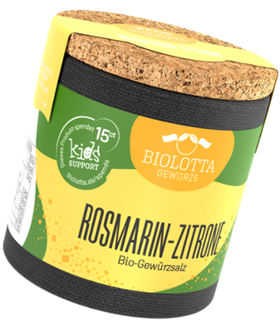 Produktfoto zu Bio Rosmarin- Zitronensalz, Gewürzsalz (Pappdose) 55g