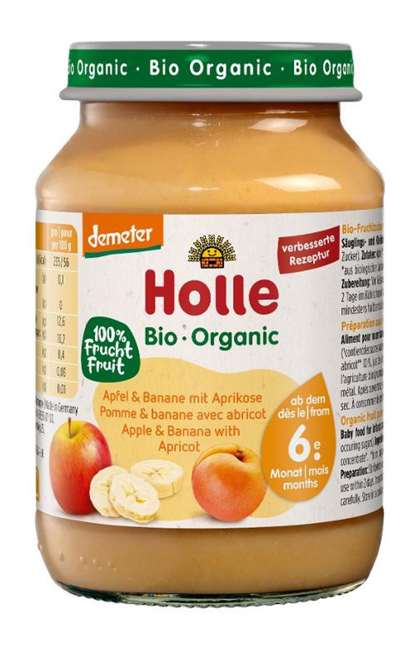 Produktfoto zu Apfel & Banane mit Aprikose Babykost 190g