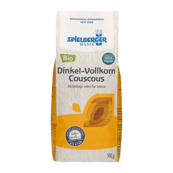 Produktfoto zu Spielberger Dinkel Vollkorn Couscous 500g vegan