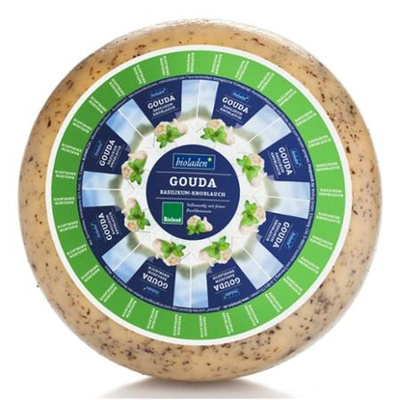 Produktfoto zu Gouda mit Basilikum und Knoblauch (laktosefrei)