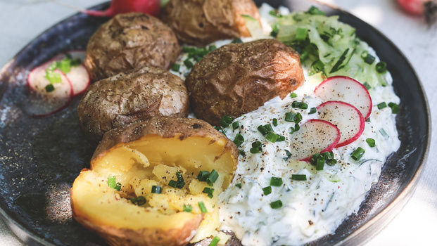 Rezeptbild für Ofenkartoffeln mit Quark