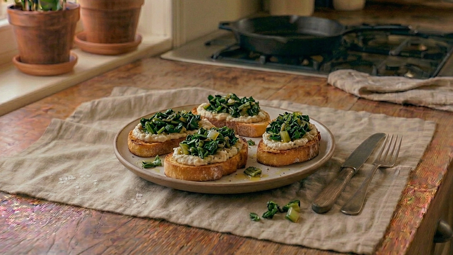 Rezeptbild für Crostini mit Mangold