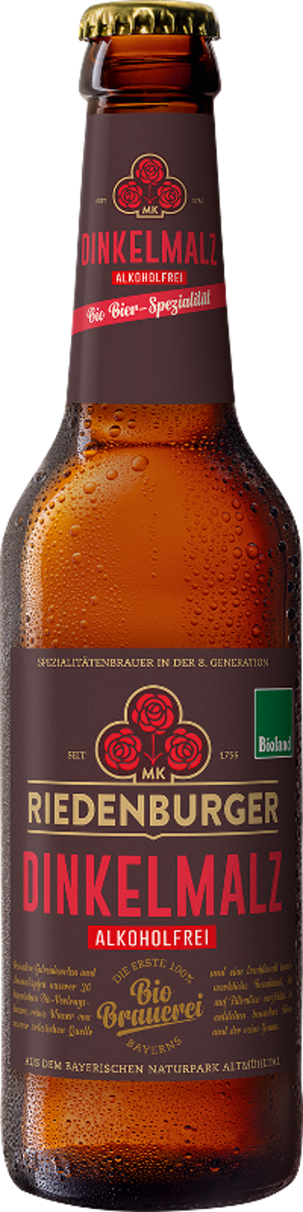 Produktfoto zu Riedenburger Dinkelmalz Kiste 10*0,33L