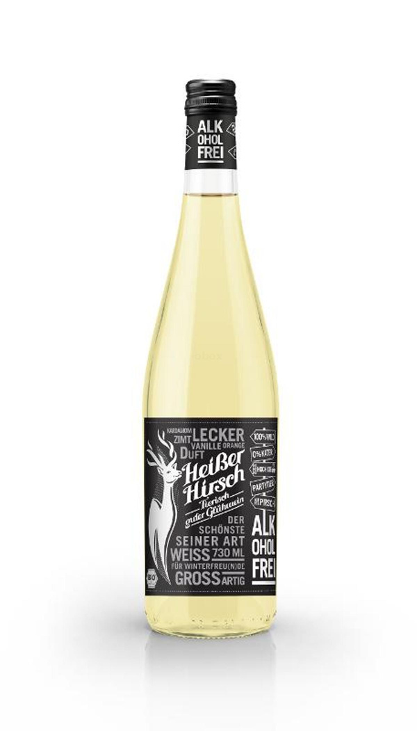 Produktfoto zu Heißer Hirsch weiß alkoholfrei 0,73L