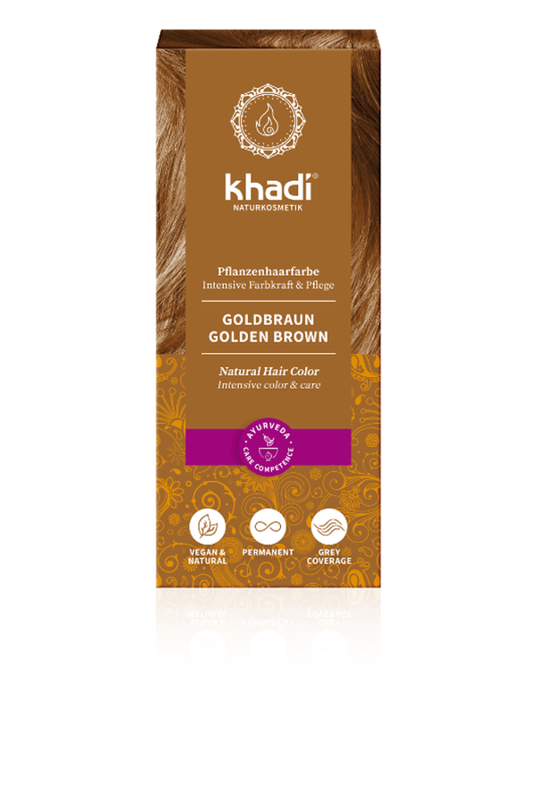 Produktfoto zu khadi Pflanzenhaarfarbe Goldbraun