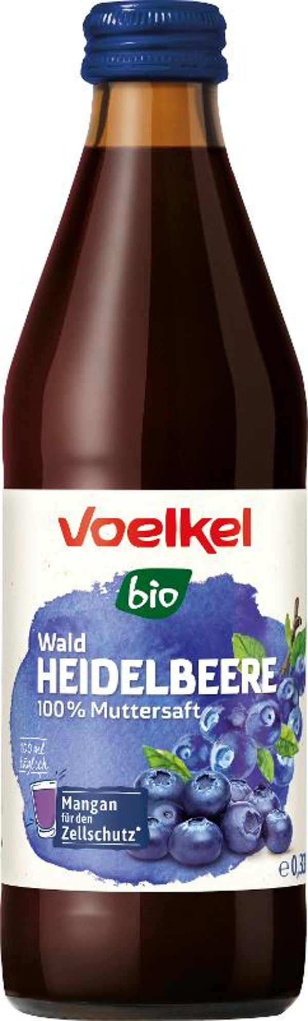 Produktfoto zu Wald Heidelbeere 100% Muttersaft 330ml