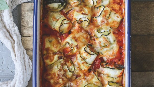 Rezeptbild für Gefüllte Zucchiniröllchen