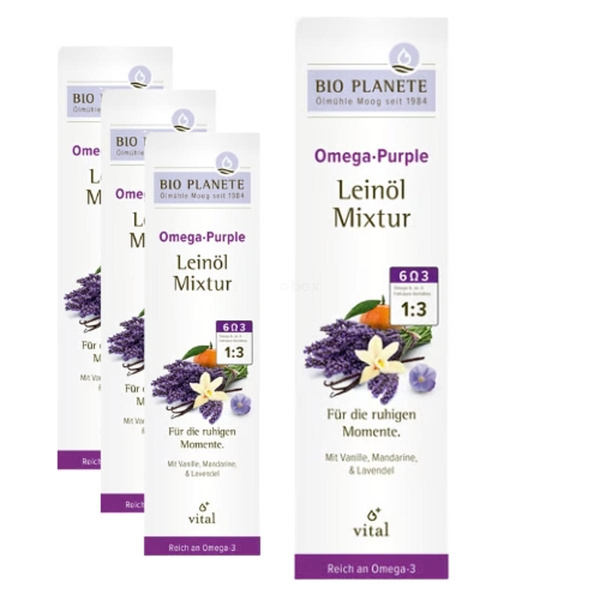 Produktfoto zu Omega Purple - Leinöl Mixtur 4x100ml