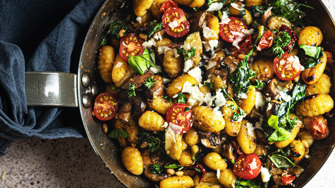 Rezeptbild für Bunte Gnocchi Pfanne (One Pot)