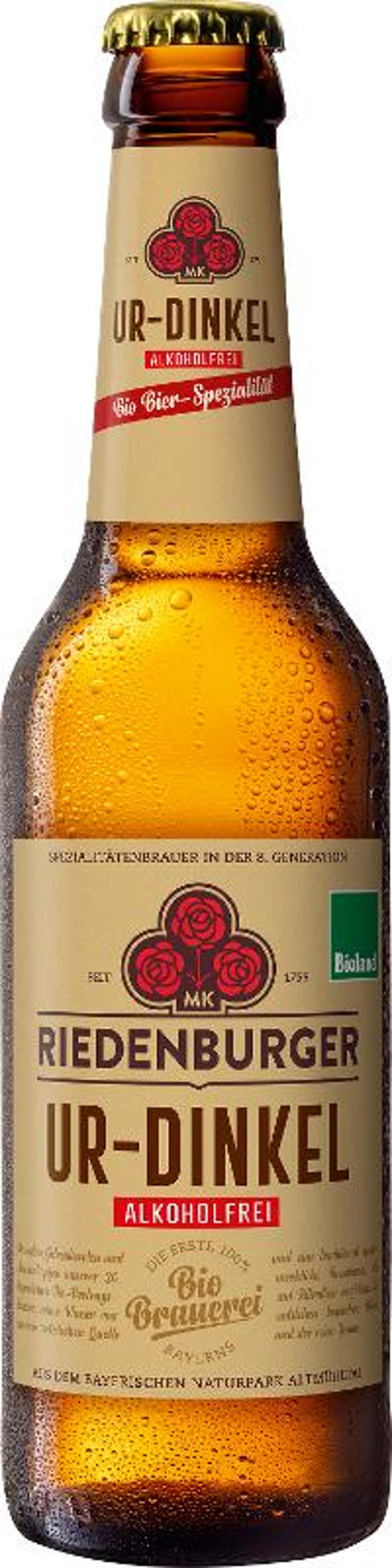 Produktfoto zu Riedenburger Dinkelbier alkoholfrei 0,33L