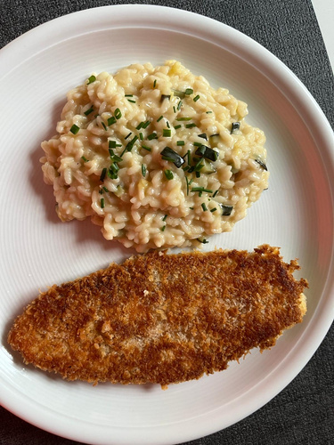 Rezeptbild für Zucchini-Zitronen-Risotto mit Hähnchen