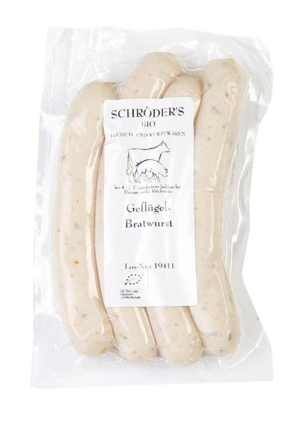 Produktfoto zu Geflügelbratwurst 4 Stück