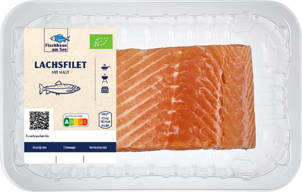 Produktfoto zu Lachsfilet mit Haut, natur ca. 250g