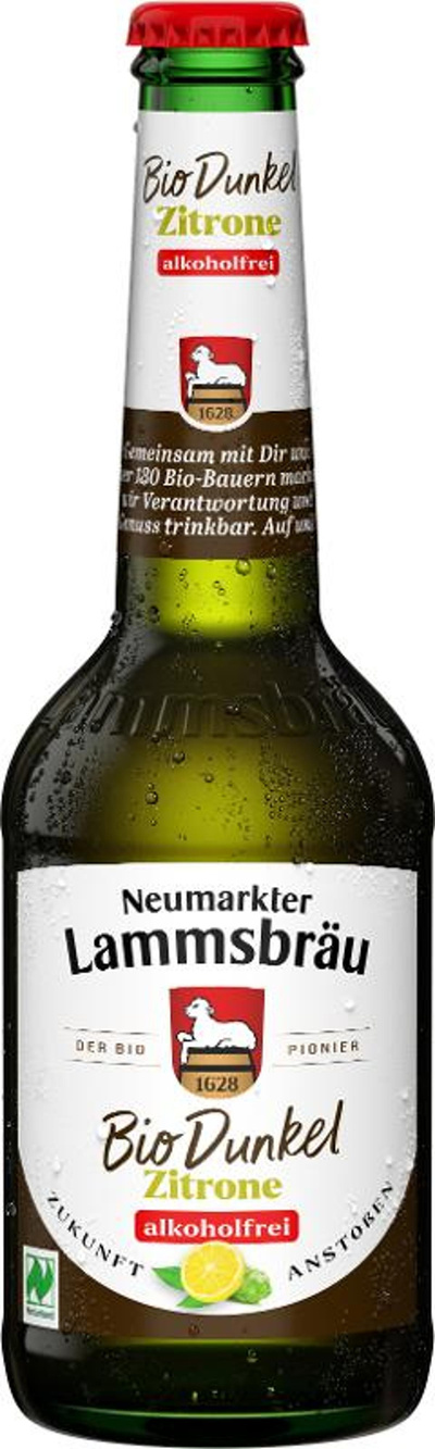 Produktfoto zu Lammsbräu Dunkel Zitrone alkoholfrei 0,33L