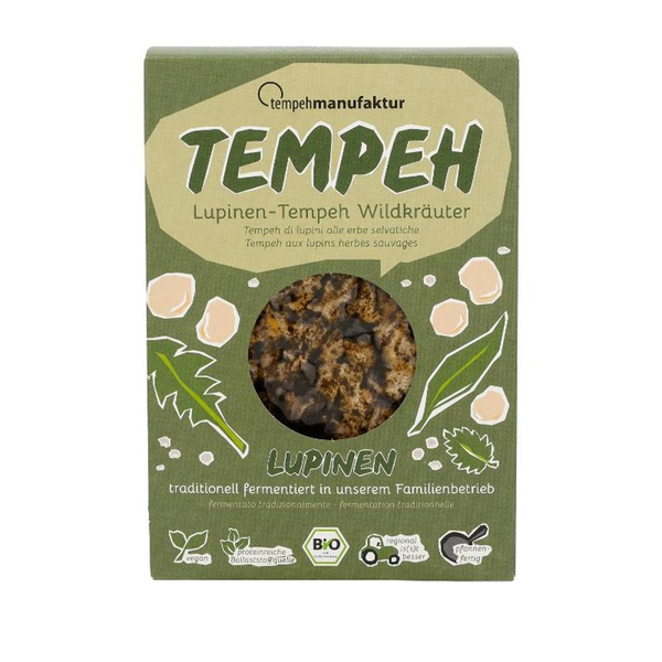 Produktfoto zu Lupinen-Tempeh Wildkräuter 170g