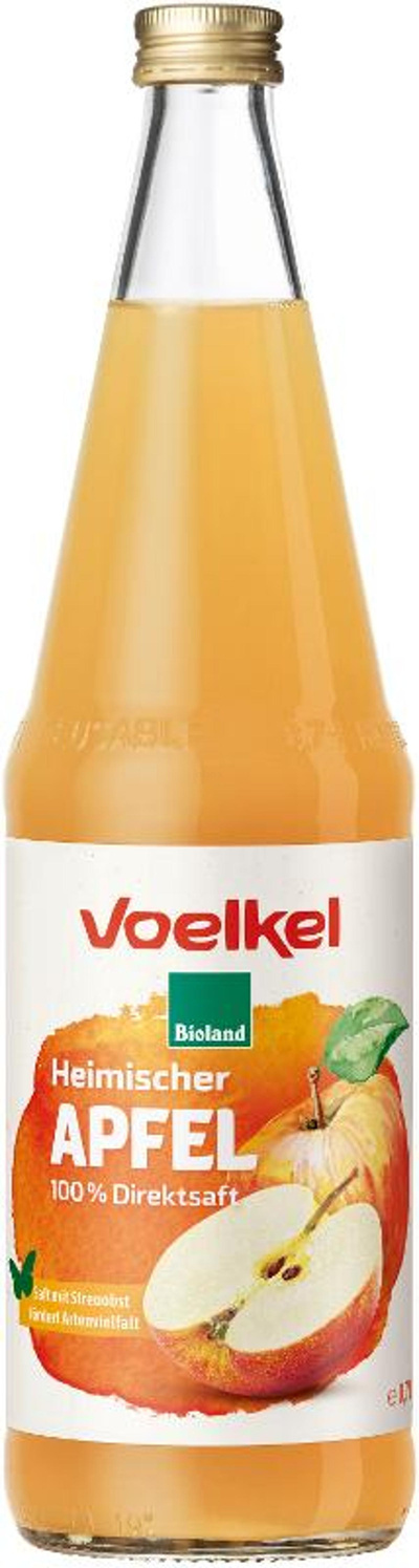 Produktfoto zu Apfelsaft naturtrüb 0,7L