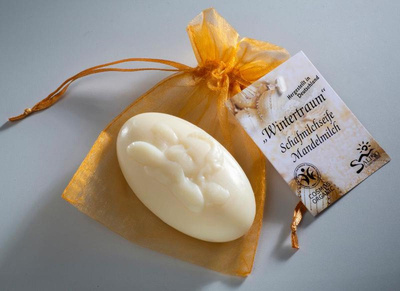 Produktfoto zu Schafmilchseife "Wintertraum" im Organzasäckchen 85g