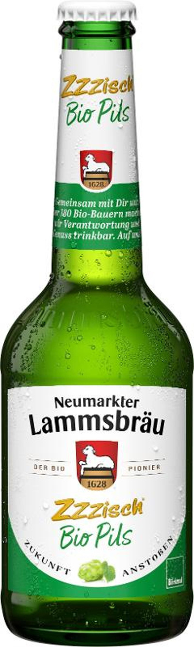 Produktfoto zu Lammsbräu Bio Pils Zzzisch 10*0,33L