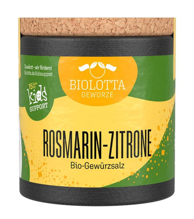 Produktfoto zu Bio Rosmarin- Zitronensalz, Gewürzsalz (Pappdose) 55g