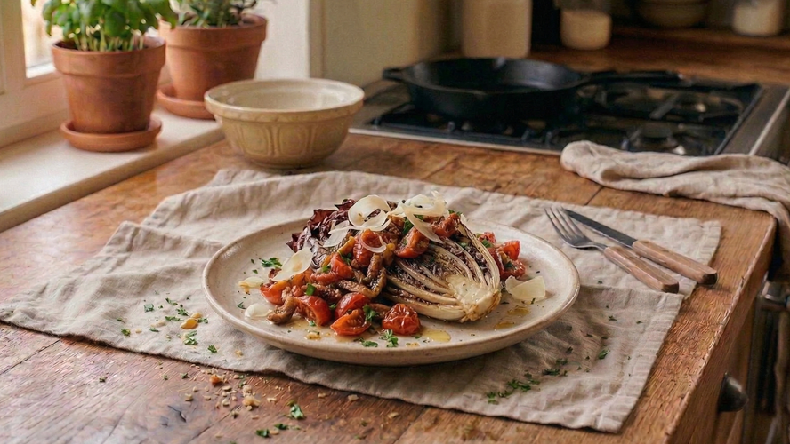 Rezeptbild für Radicchio mit Tomaten-Feigen-Salat