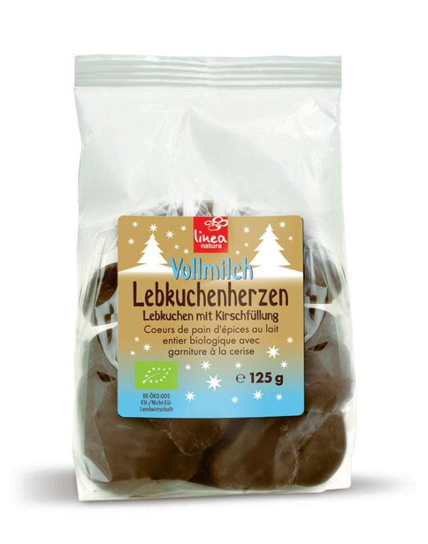 Produktfoto zu Lebkuchenherzen Vollmilch gefüllt 125g
