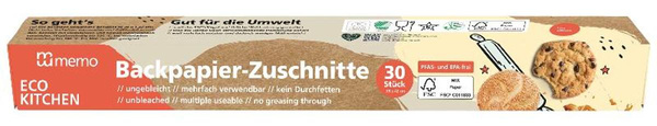 Produktfoto zu Backpapier Zuschnitte 30 Bögen