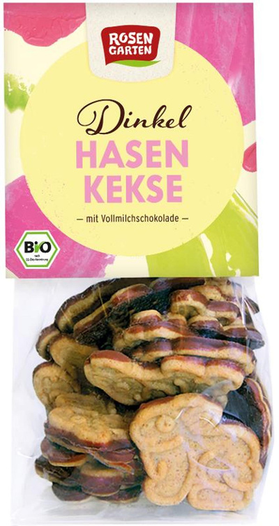 Produktfoto zu Dinkel Osterhasen Keks mit Vollmilchschokolade 150g