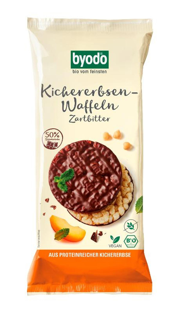 Produktfoto zu Kichererbsen Waffeln Zartbitter 65g