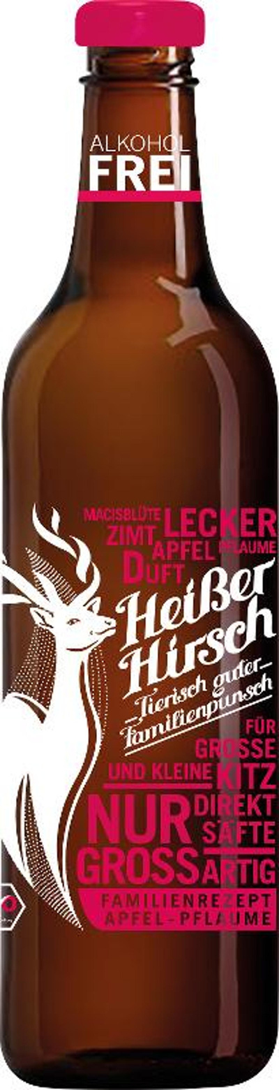 Produktfoto zu Punsch Heißer Hirsch "Apfel-Pflaume" 0,75L