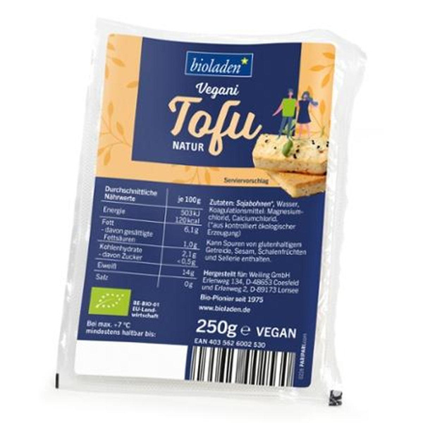 Produktfoto zu Tofu Natur 250g