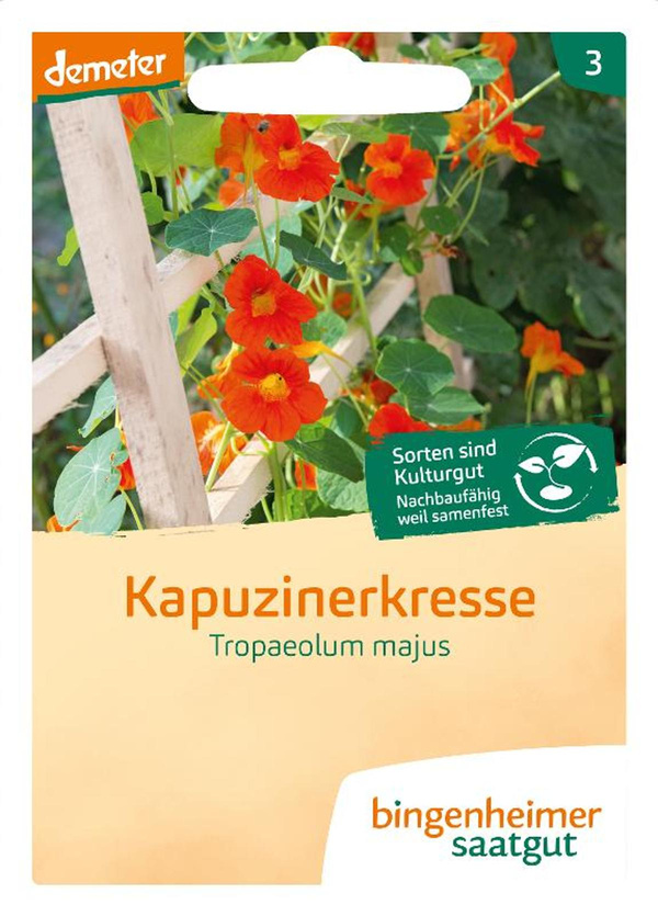 Produktfoto zu Saatgut Kapuzinerkresse "Tropaeolum majus"