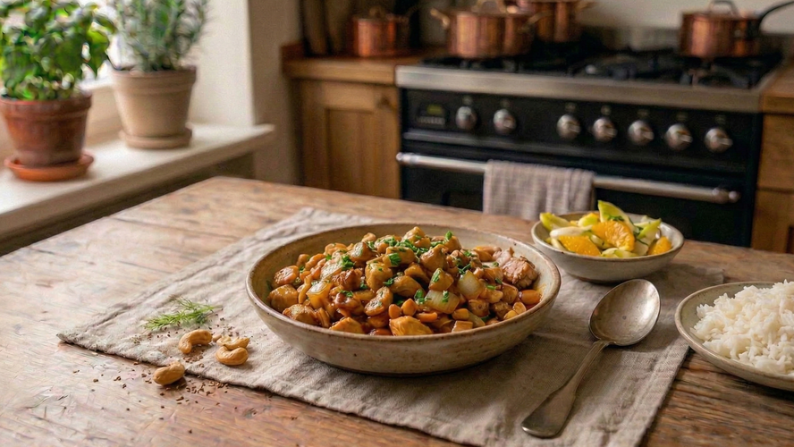 Rezeptbild für Cashew-Hähnchen Pfanne