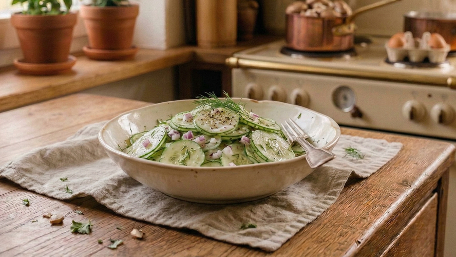 Rezeptbild für Gurkensalat mit Joghurt