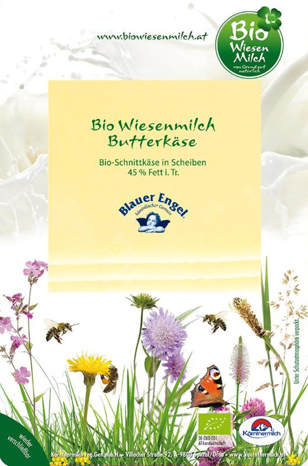 Produktfoto zu Wiesenmilch Butterkäse in Scheiben 100g