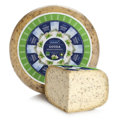 Produktfoto zu Gouda mit Basilikum und Knoblauch (laktosefrei)